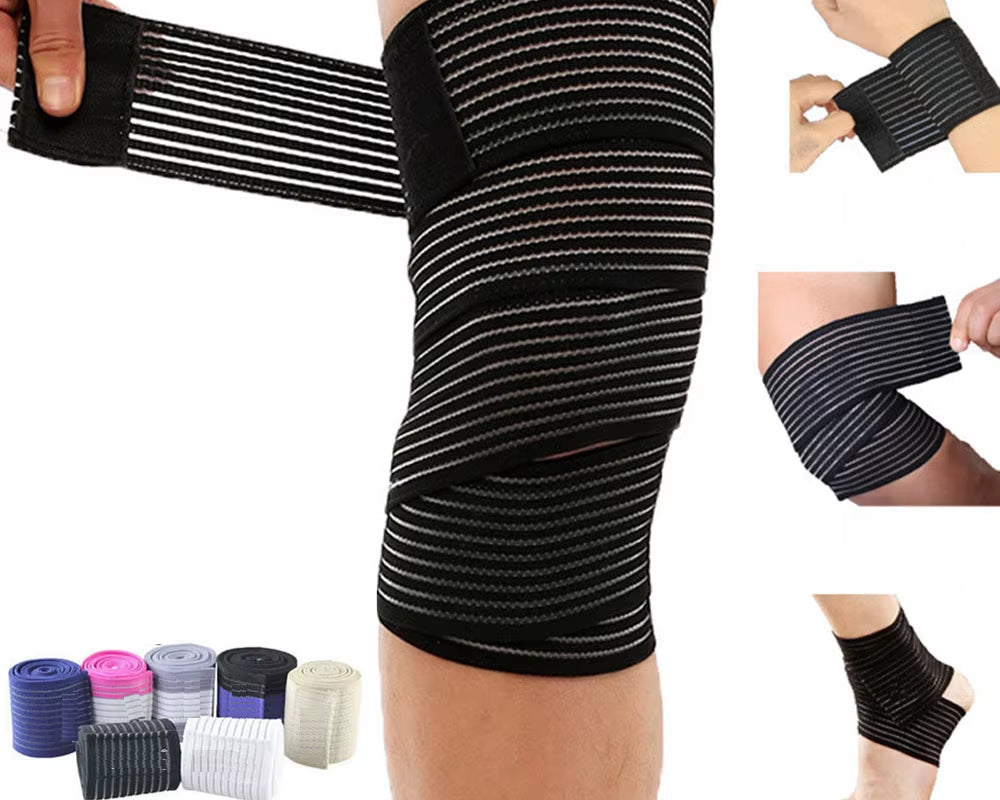 1Pcs 40-200Cm Compression Bandage Protector Knee Support Brace Sports Elastic Elbow Straps Leg Bands Elast Bandag Workout Wrap